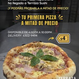 La primera Pizza en La Terraza