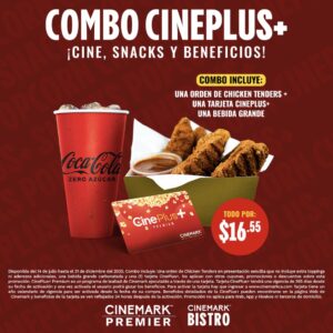 Combos nuevos en Cinemark