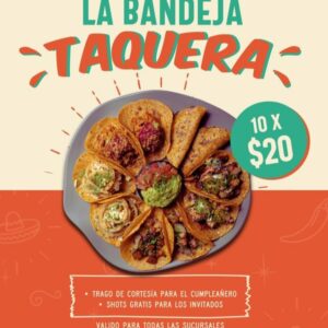 Cumpleaños con Bandeja Taquera