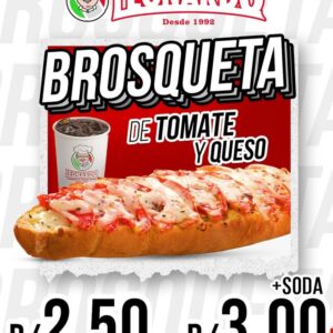 Brosqueta de tomate y queso